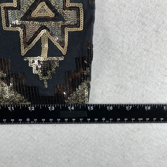 EXPRESS Women S Black Multi Sequin Bodycon Cocktail Party Off The Shoulder Dress - Picture 13 of 14